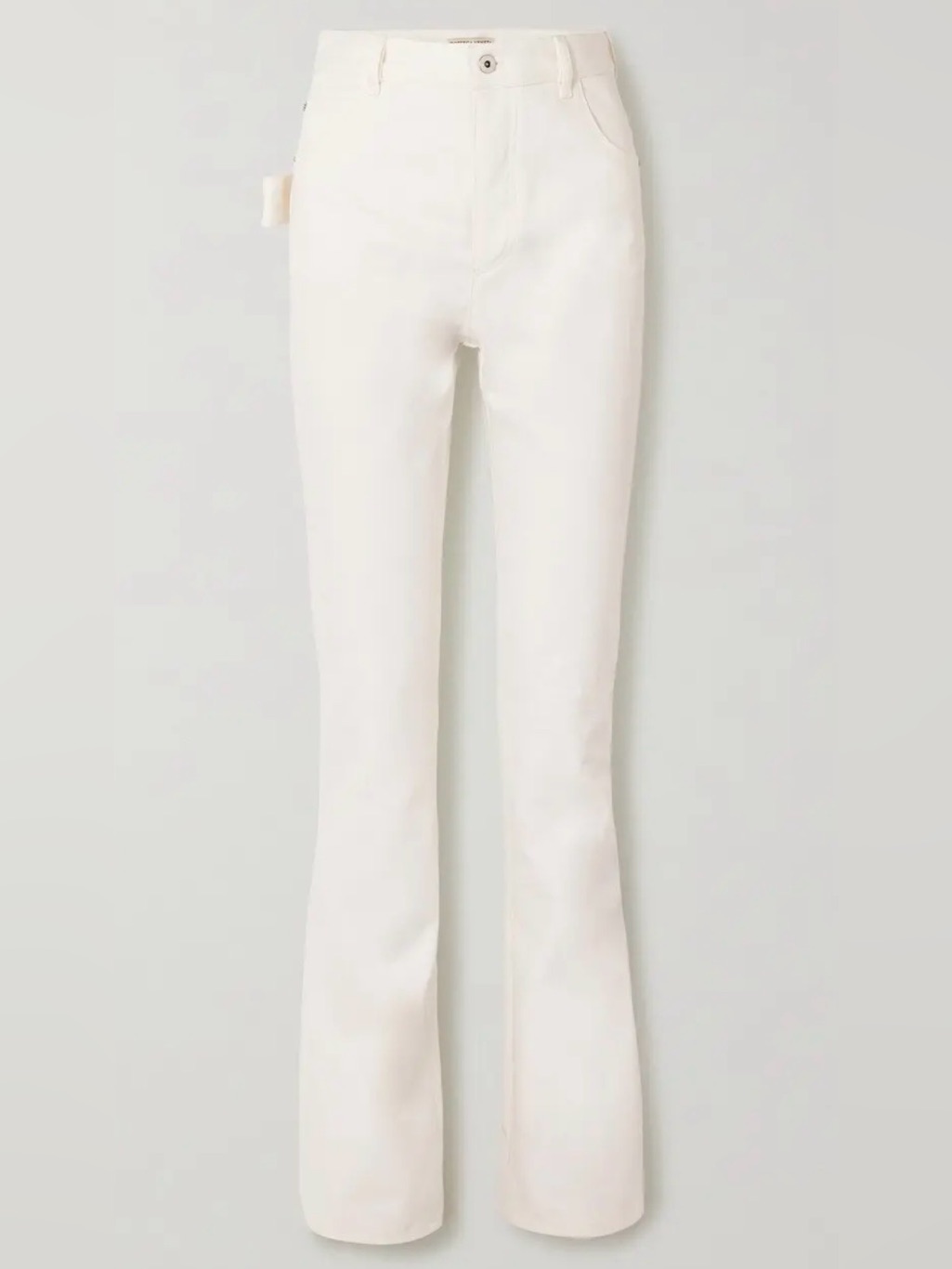 Bottega Veneta Cream Flare Wide-Leg Jeans